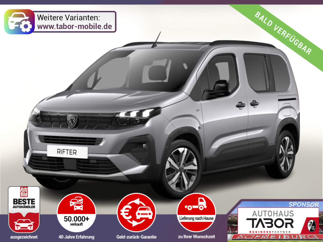 Peugeot Rifter M1 GT SHZ ACC Nav Keyl Kam PDC TotW GripC