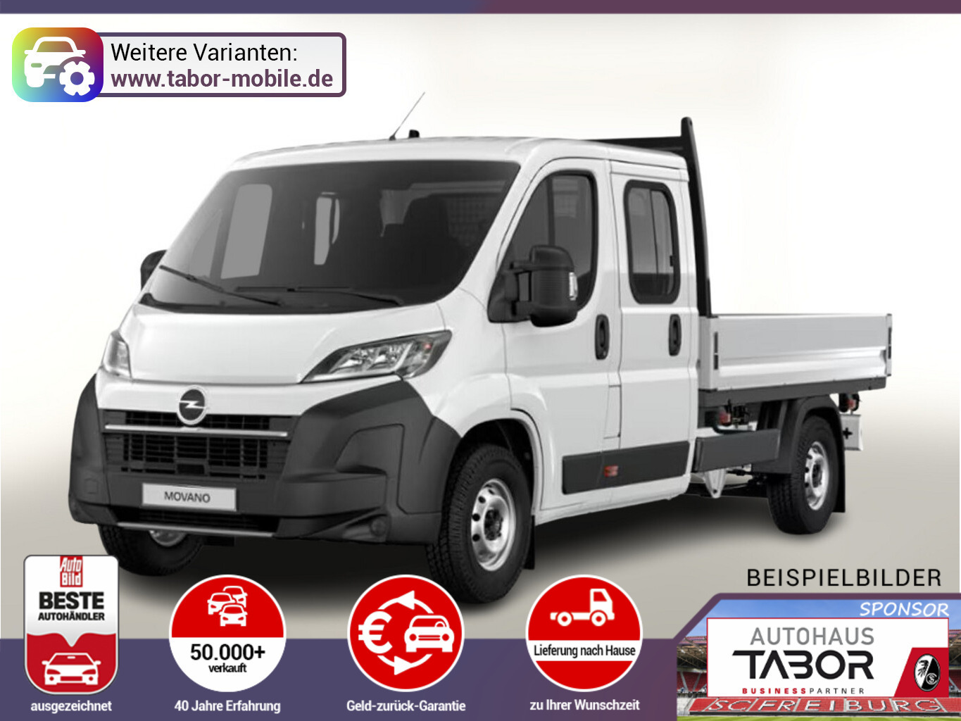 Opel Movano Pritsche Doka 35 L3 AppleC Kam