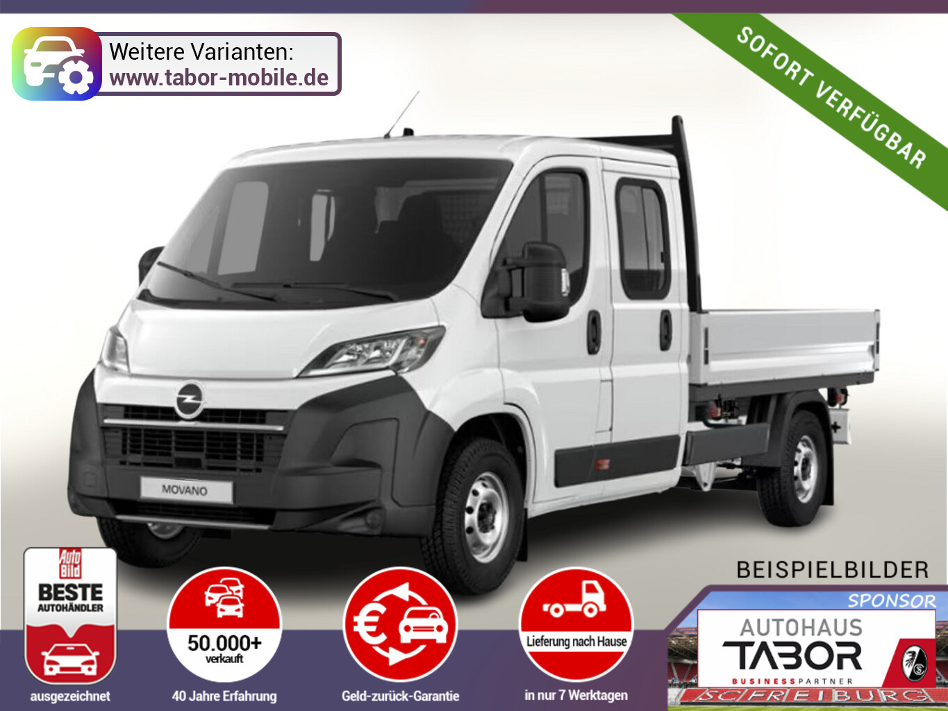 Opel Movano Pritsche Doka 35 L3 AppleC Kam
