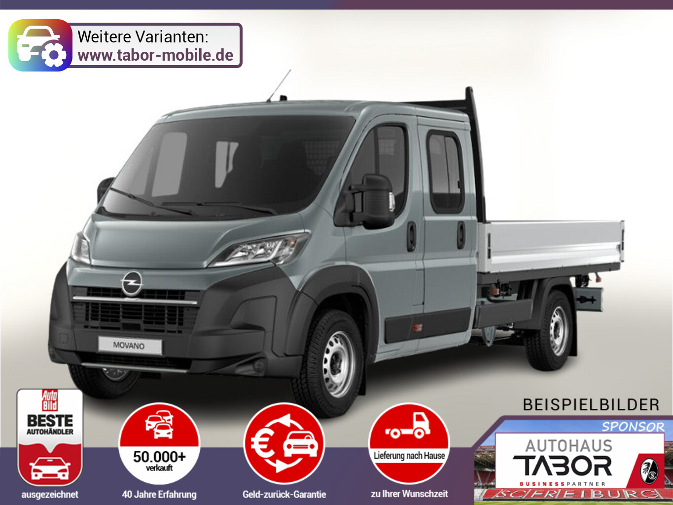 Opel Movano Pritsche DoKa 35+ AT8 L4 AppleC Kam