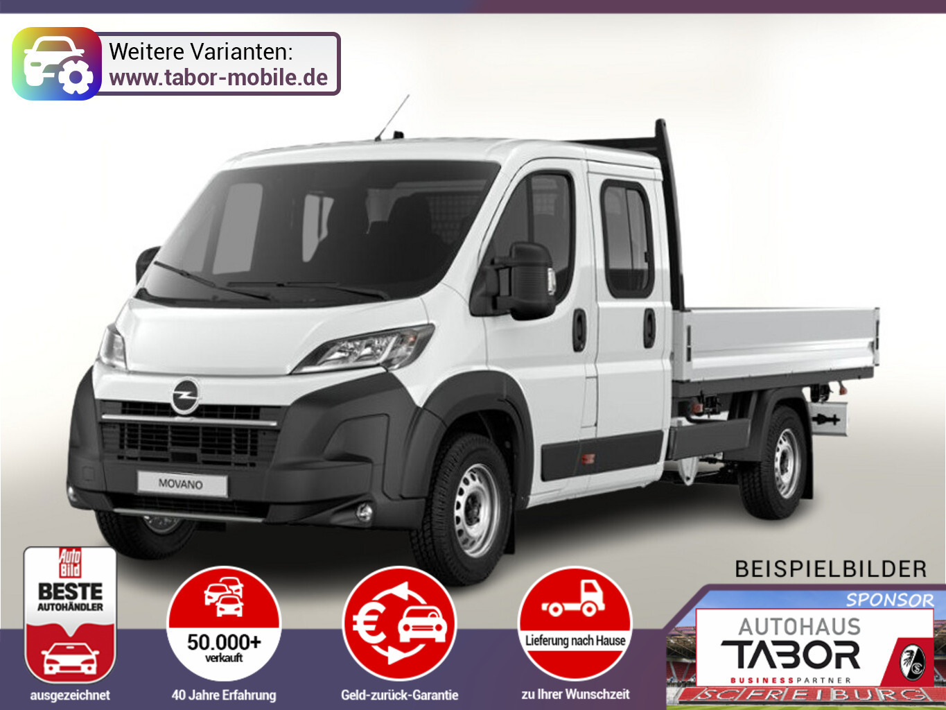 Opel Movano Pritsche DoKa 35+ AT8 L4 AHK AppleC Kam