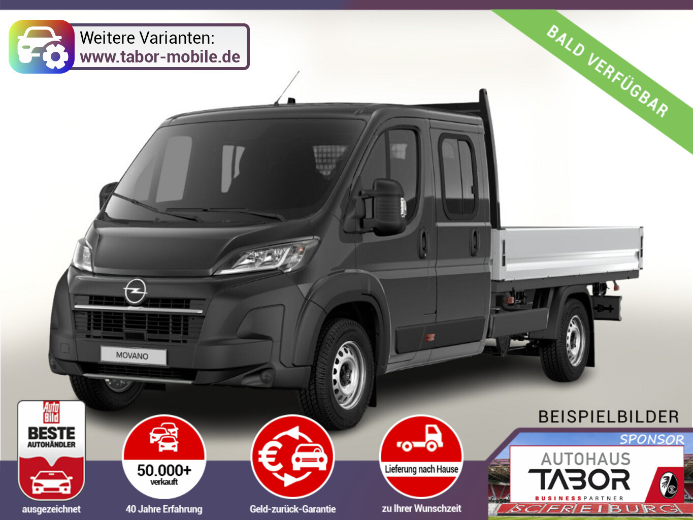 Opel Movano Pritsche DoKa 35+ AT8 L4 AHK AppleC Kam