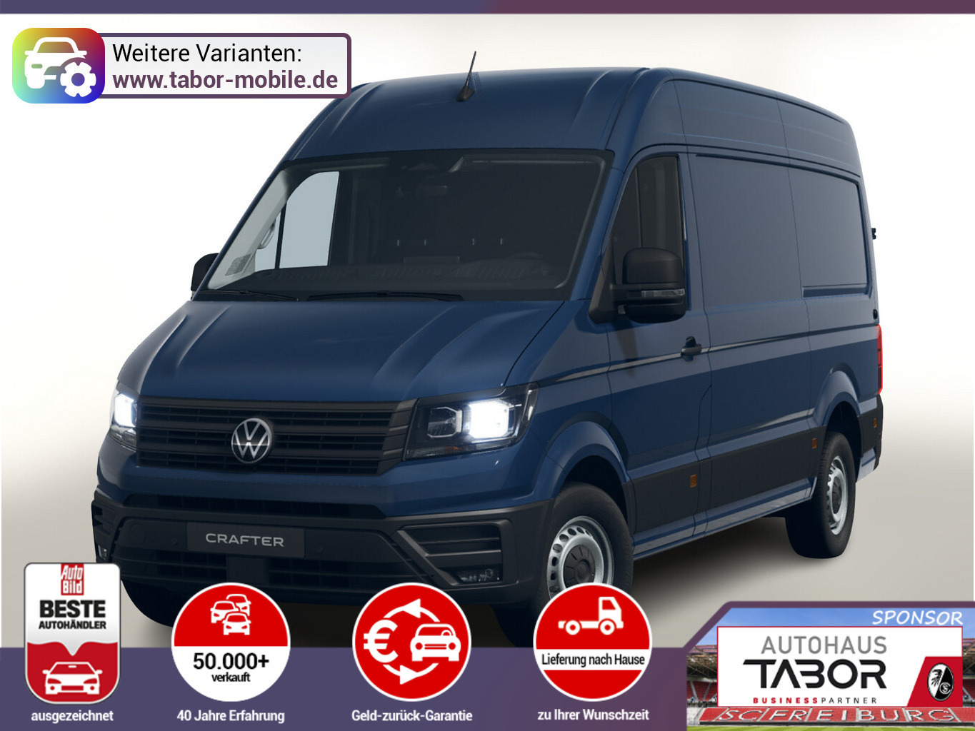 Volkswagen Crafter 35 AT8 L3H3 3S AHK Seitenverkl Kam Temp