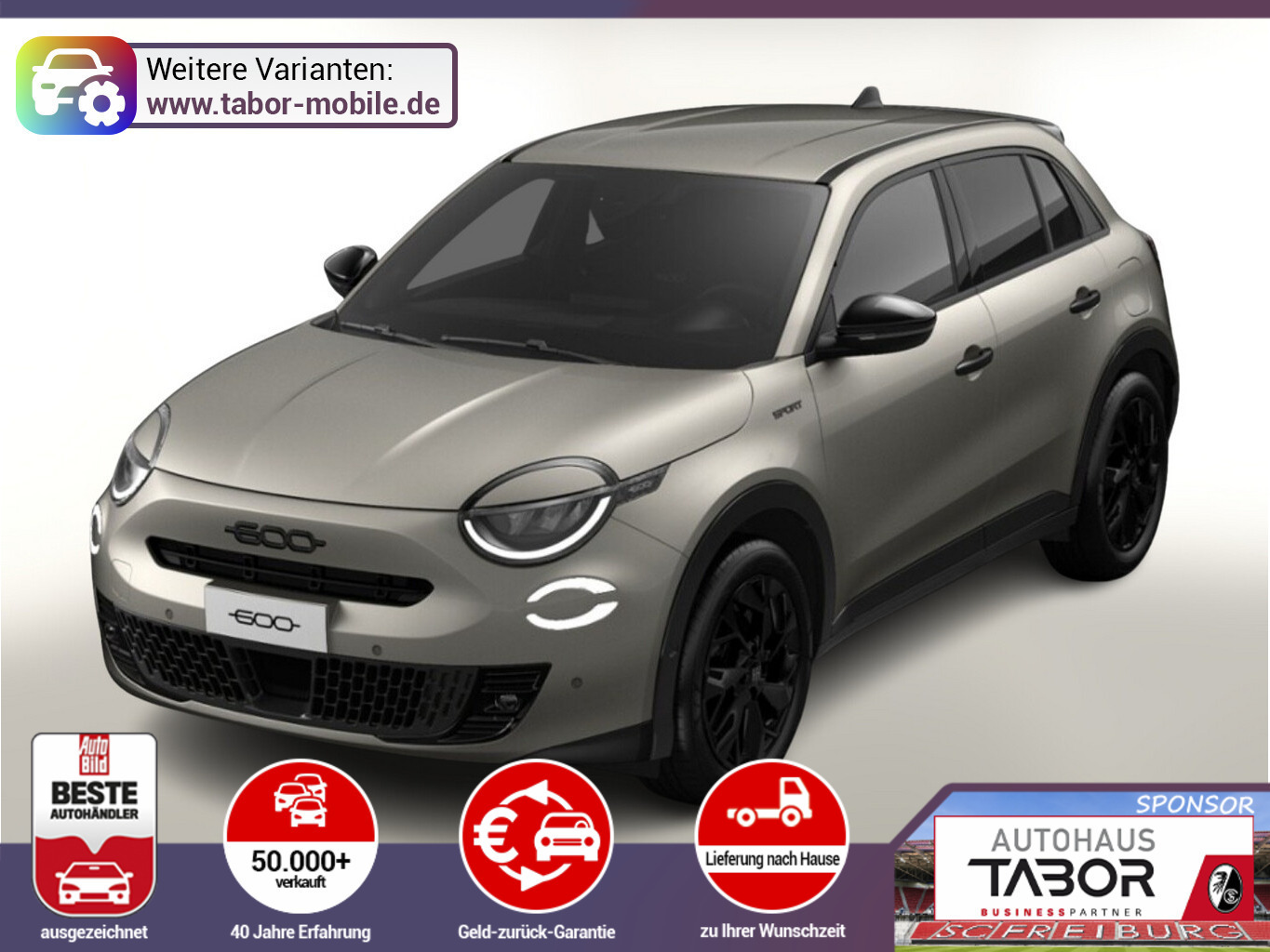 Fiat 600 Hybrid Sport SHZ ACC Kam Keyl PDC PrivG TotW