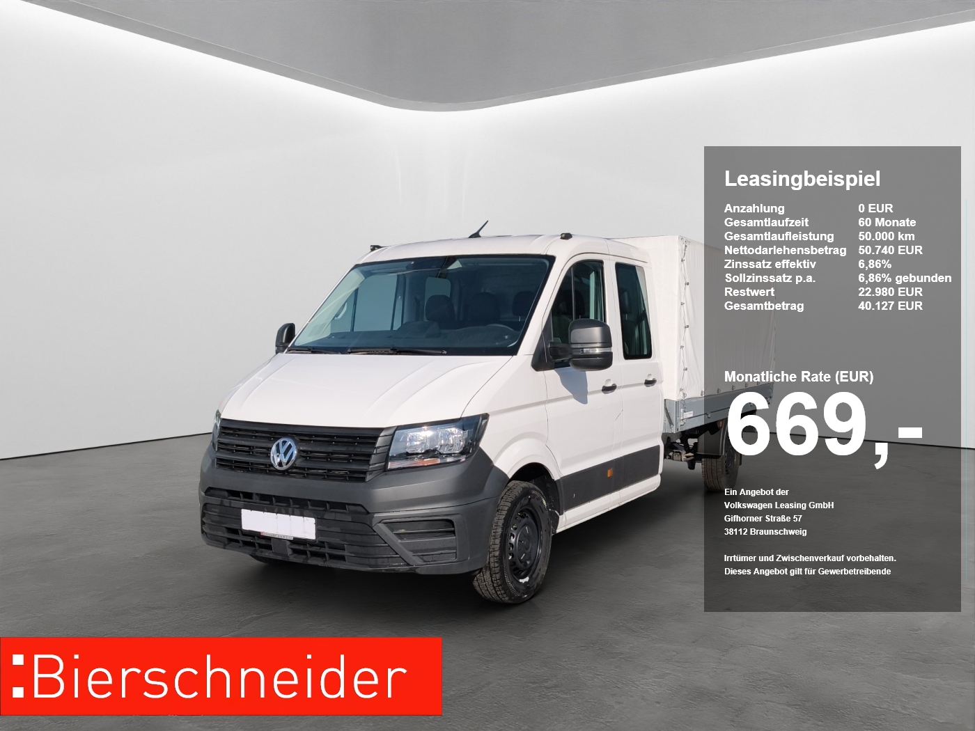 Volkswagen Crafter 2.0 TDI Automatik 35 DOKA lang Plane+Spriegel 5-J-GAR APP GRA KLIMA BLUETOOTH