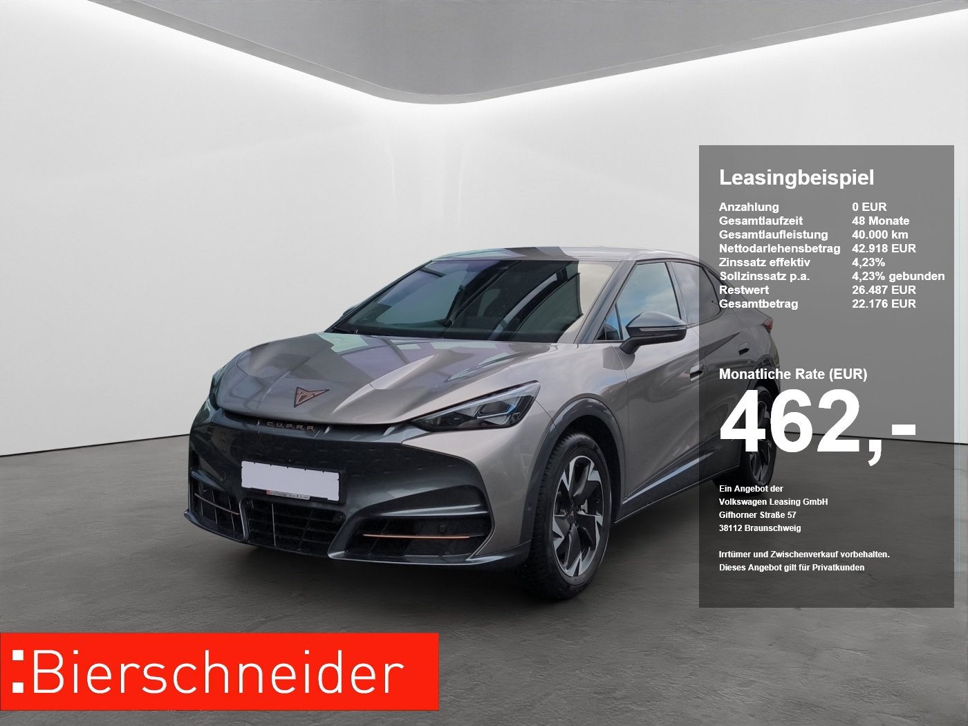 Cupra Tavascan Endurance LED NAVI ACC SIDEASS 82KWH WÄRMEPUMPE PARKLENK KAMERA SHZ