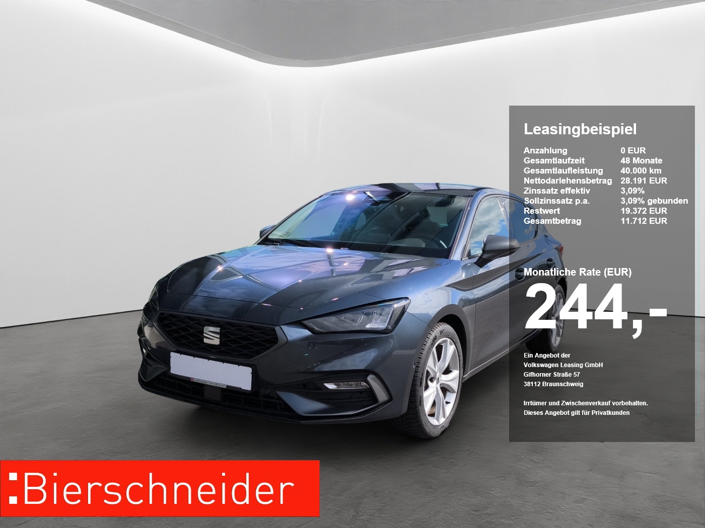 Seat Leon 1.5 TSI FR LED NAVI ACC SIDEASS PARKASS KAMERA SHZ KEYLESS