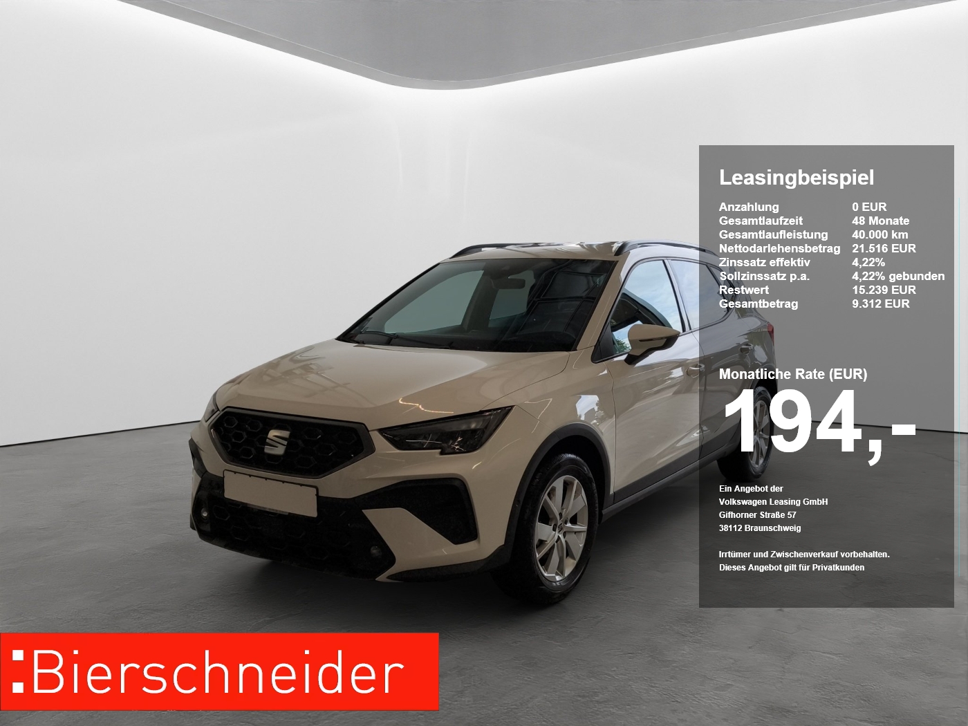 Seat Arona 1.0 TSI Style LED NAVI ACC SIDEASS PARKASS SHZ KEYLESS