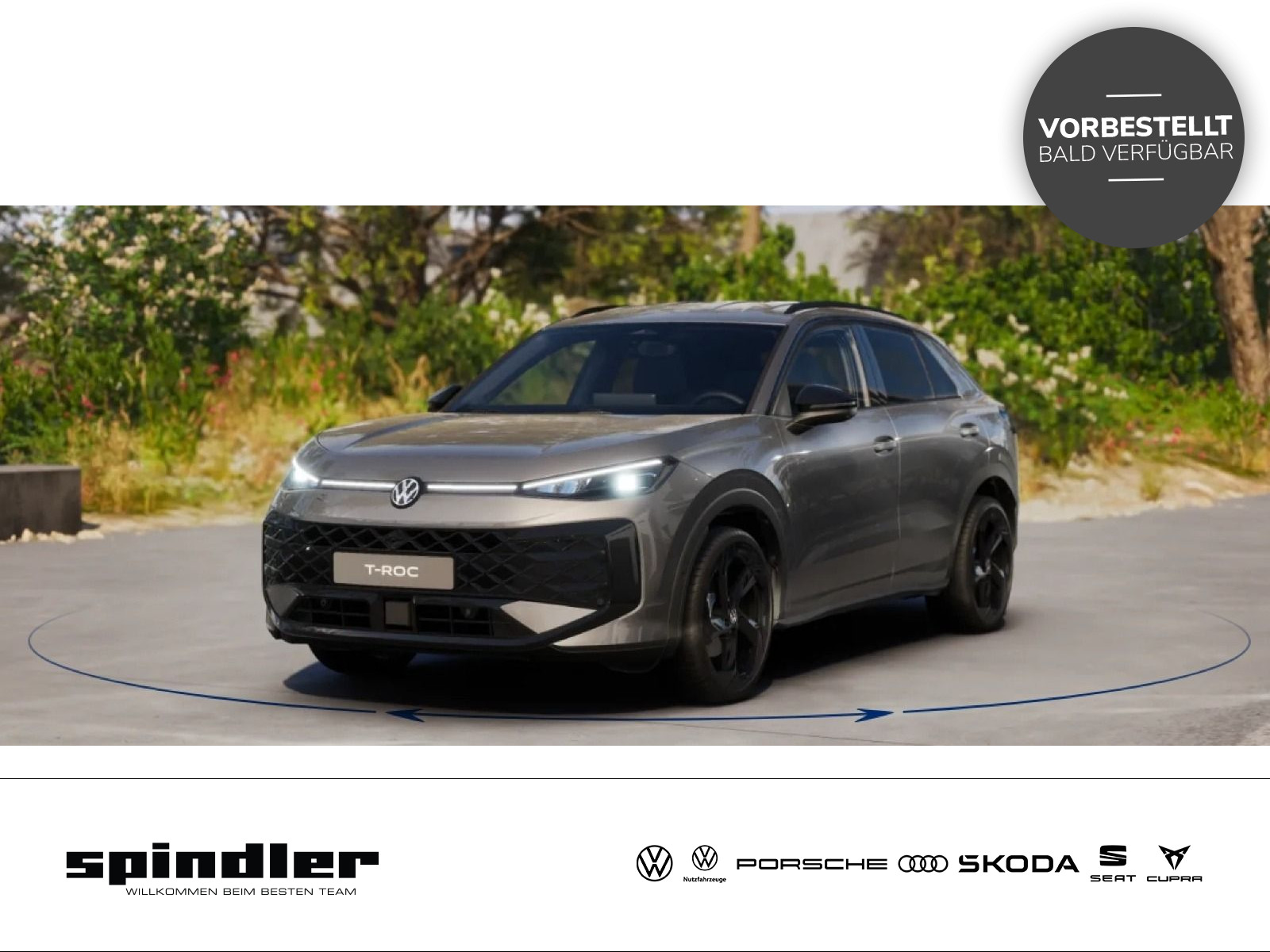 Volkswagen T-Roc R-Line 1.5l eTSI 150PS Leder, 8-fach bereift