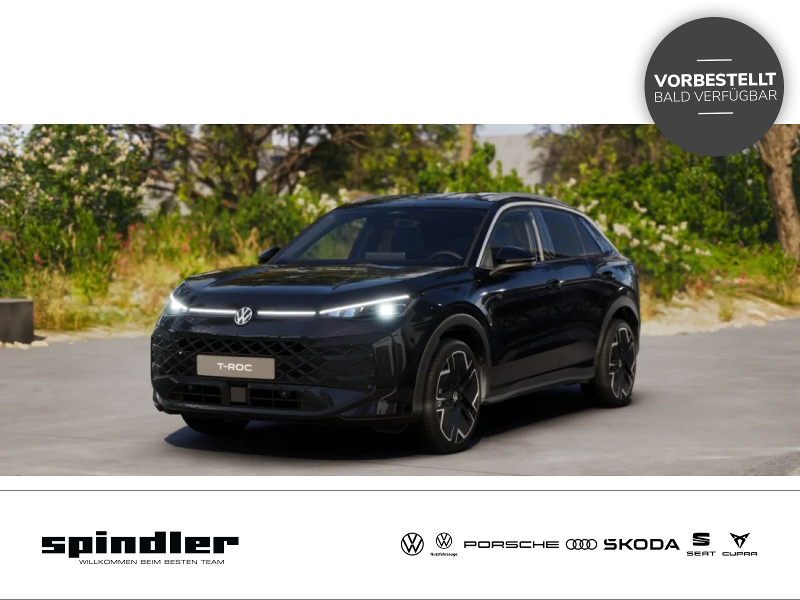 Volkswagen T-Roc R-Line 1.5l eTSI 150 PS DSG, AHK, Navi, 8-fach bereift